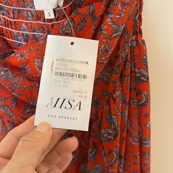 MISA Adele Dress in Aranciatta Paisley FLAWED SMALL - Picture 11 of 15